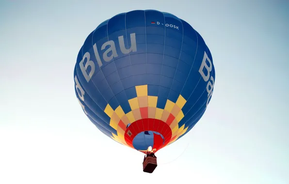 Картинка небо, синий, воздушный шар