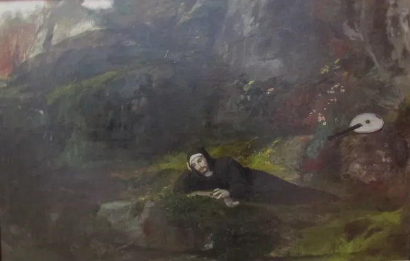 Арнольд Бёклин, 1863-64, Петрарка у источника