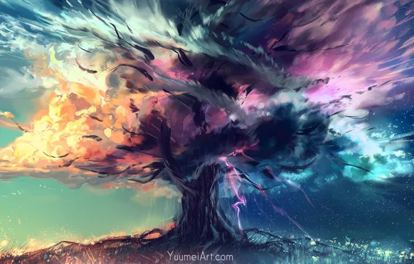 Дерево, фэнтези, by Yuu, Элементы жизни
