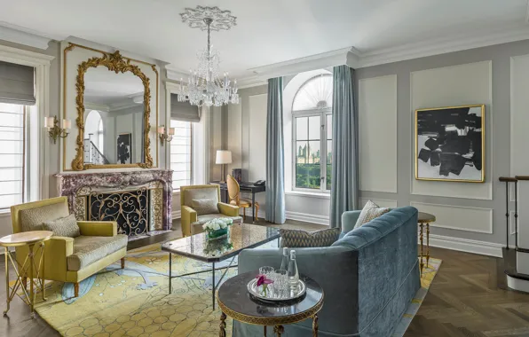 Интерьер, NYC, гостиная, Grand Penthouse Suite