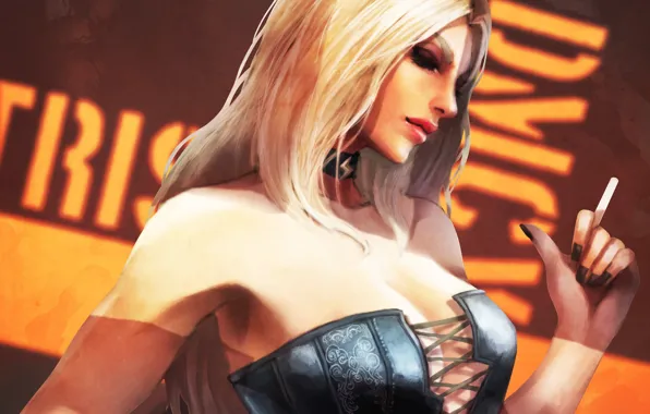 Девушка, демон, блондинка, Devil May Cry, demon hunter, capcom, dmc 5, trish