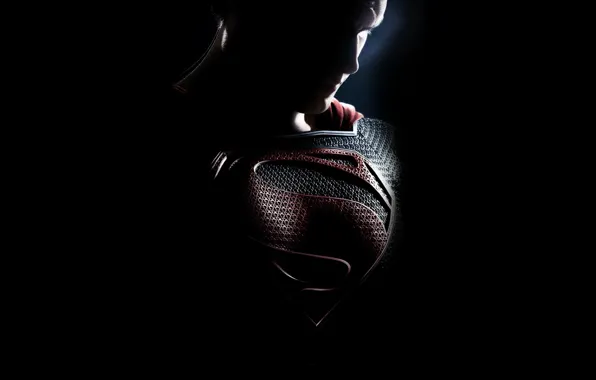 Супермен, полумрак, постер, комиксы, Superman, Человек из стали, Man of Steel