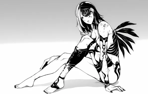 Girl, sexy, long hair, legs, sexy girl, anime, beautiful, pretty