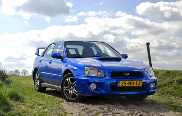 Картинка Subaru, Impreza, WRX, blue