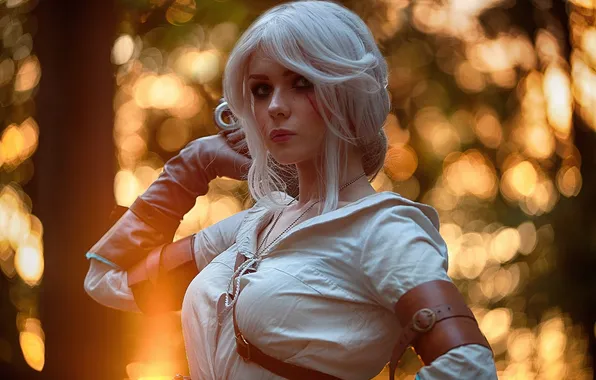 Картинка костюм, Ведьмак, героиня, The Witcher 3: Wild Hunt, Цири, Цирилла Фиона Элен Рианнон, Ирина Мейер, …