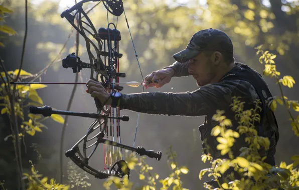 Картинка Лук, Мужчина, Пенсильвания, Bow, Охота, Бейсболка, Охота с луком, Bowhunting