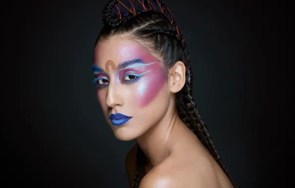 Девушка, стиль, макияж