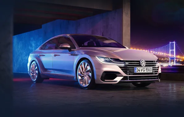 Рендеринг, Авто, Volkswagen, Машина, Silver, R-Line, Transport & Vehicles, Volkswagen Arteon