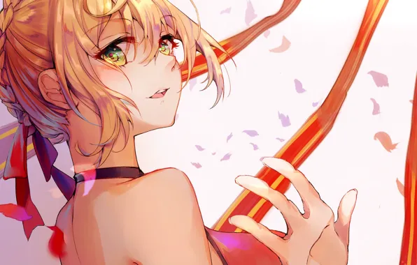 Девушка, аниме, арт, сейбер, Fate / Grand Order, Судьба великая кампания