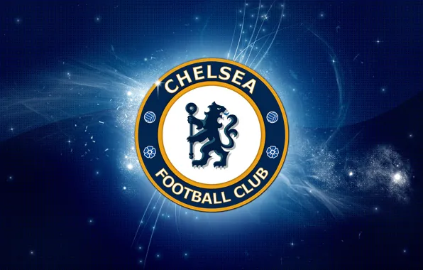 Синий, футбол, логотип, клуб, Фон, эмблема, Chelsea.