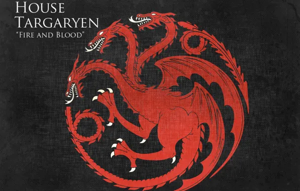 Картинка Game of Thrones, house targaryen, fire and blood