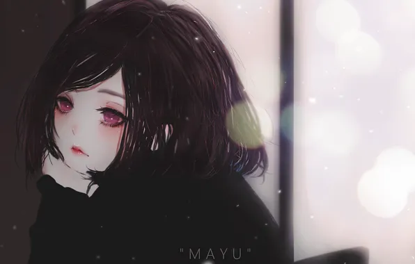Картинка девушка, боке, Mayu, by KyrieMeii02