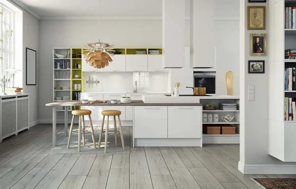 Дизайн, стиль, интерьер, кухня, светлая, modern kitchen