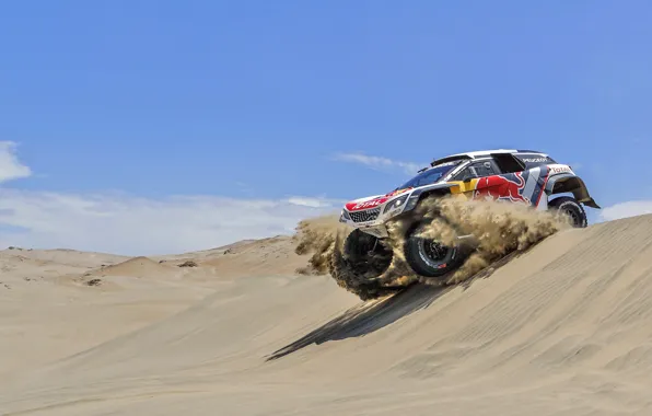 Песок, Авто, Спорт, Машина, Скорость, Гонка, Peugeot, Red Bull
