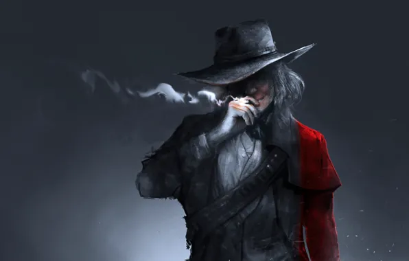 Art, John Marston, Red Dead Redemption 2, Fantasy Art