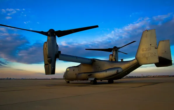 Картинка аэродром, V-22 Osprey, конвертоплан, Osprey, Bell-Boeing