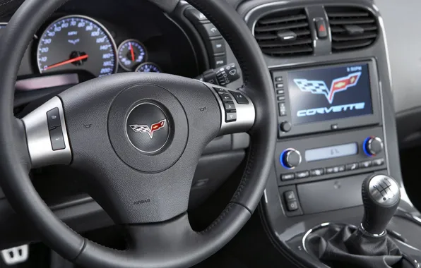 Chevrolet, руль, ZR1, corvette, салон