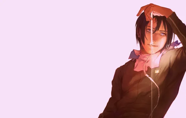 Меч, Свет, парень, Бог, noragami, Бездомный Бог, Ято