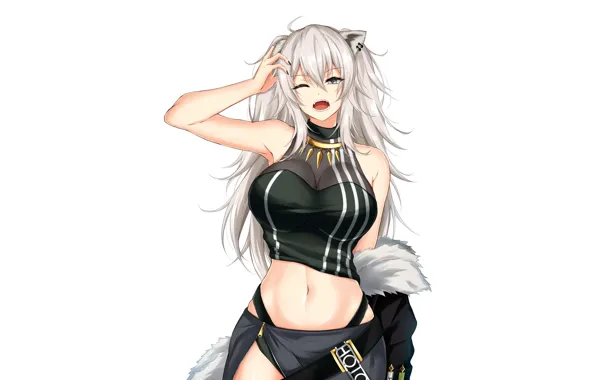 Girl, sexy, cleavage, blouse, long hair, boobs, anime, beautiful