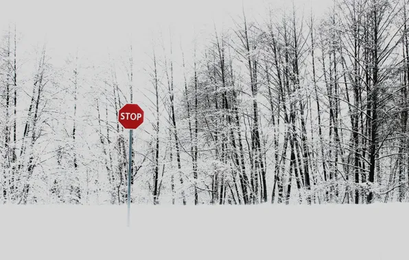 Зима, снег, стоп
