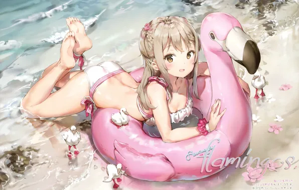 Kawaii, beach, boobs, breast, anime, animal, tits, bikini