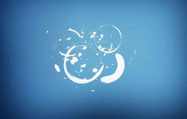 Креатив, abstract, арт, white, minimalism, blue, smile