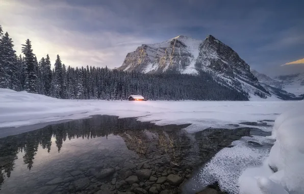 Картинка Winter, Canadian Rockies, Banff National Parks