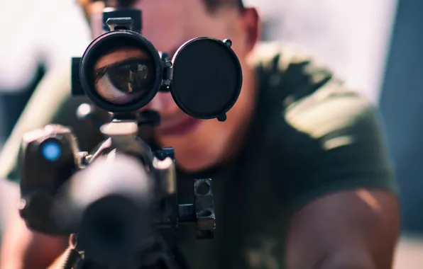 Картинка Sniper, Eyeballs Click, M-110 Semi-Automatic Sniper System rifle