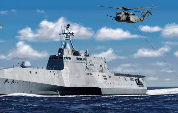 США, US NAVY, LCS-4, USS Coronado, Su Lei, LCS-4 USS Coronado, многоцелевой боевой корабль, Littoral …