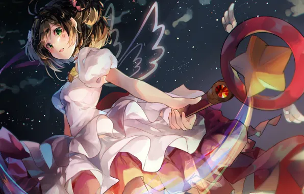 Девушка, платье, жезл, Card Captor Sakura, Сакура - собирательница карт