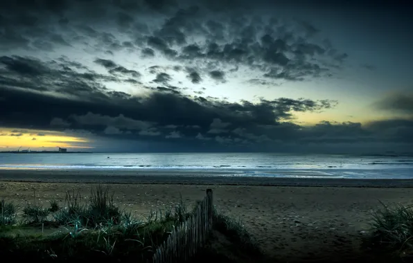 Картинка море, ночь, берег