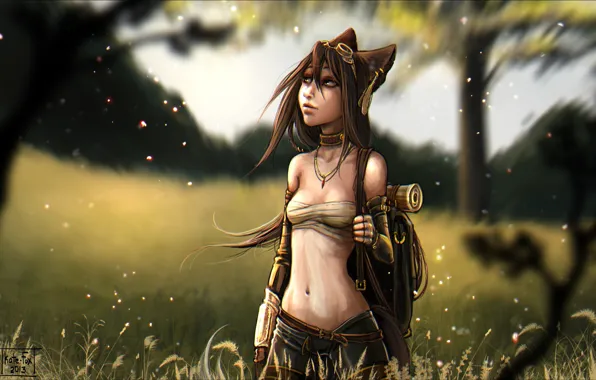 Природа, girl, рюкзак, Katrin, kitsune, Kate-FoX