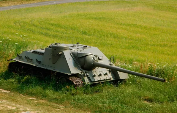 Картинка САУ, самоходно-артиллерийская установка, советская, СУ-100