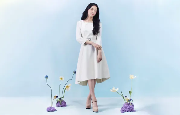 Цветы, 2560x1440, обои для рабочего стола, kpop, 16:9, blackpink, блэкпинк, ким джису