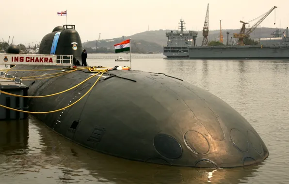 Лодка, подводная, атомная, ВМС Индии, INS Chakra