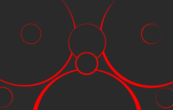 Abstract, red, circles, neutral