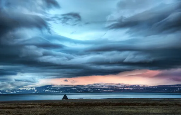 Картинка Исландия, Europe, clouds, Iceland, north atlantic, The Weather Station