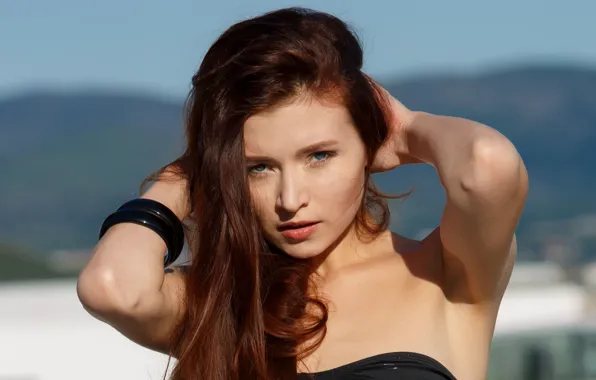 Картинка взгляд, волосы, шатенка, Berenice