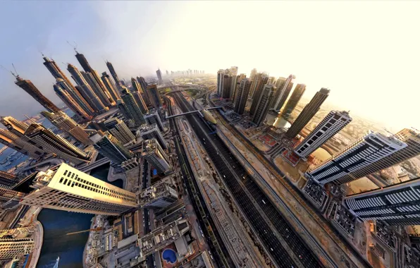 Картинка город, небоскребы, Dubai, дубай, оаэ, эмираты