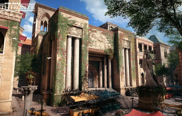 Город, здание, статуя, архитектура, Star Wars Battlefront