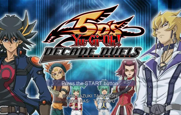 Blue background, yu-gi-oh, decade duels