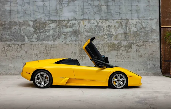 Картинка car, Lamborghini, Lamborghini Murcielago Roadster, italian cars, yellow cars