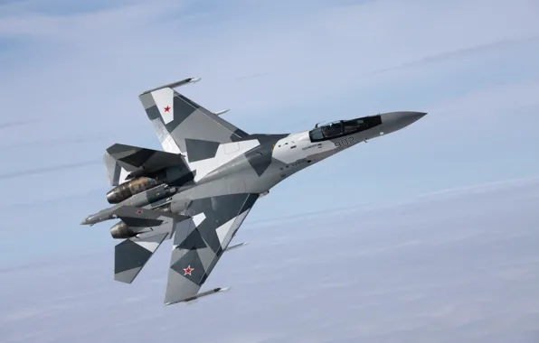 Картинка полет, истребитель, Су-35