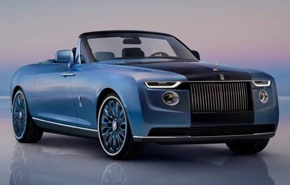 Картинка Rolls-Royce, седан, роскошь, V12, экстерьер, 2021, Boat Tail, Phantom Drophead Coupe