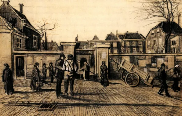 Картинка Vincent van Gogh, The Hague, Entrance to the, Pawn Bank