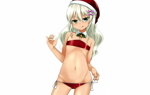 Girl, sexy, cleavage, green eyes, long hair, boobs, anime, beautiful