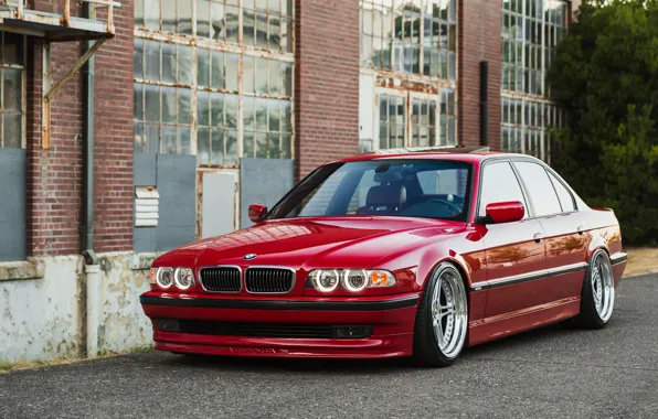BMW, 740, RED, E38