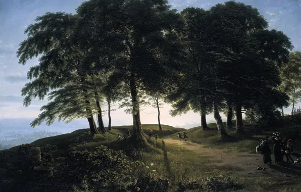 Картинка картина, живопись, morning, painting, Karl Friedrich Schinkel