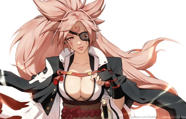 Девушка, Грудь, Guilty Gear, Розовые Волосы