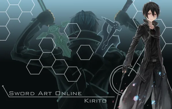 Аниме, арт, парень, Мастера меча онлайн, Sword Art Online, Кирито